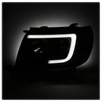 Thumbnail for Spyder 05-11 Toyota Tacoma Ver 2 Proj Headlights - Light Bar DRL - Black Smoke PRO-YD-TT05V2-LB-BSM
