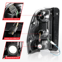 Thumbnail for ANZO 2002-2009 Chevrolet Trailblazer LED Tail Lights w/ Light Bar Black Housing Clear Lens