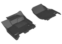 Thumbnail for 3D MAXpider 2015-2020 Ford F-150 Sprcab/Sprcrew Kagu 1st Row Floormat - Black