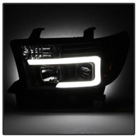 Thumbnail for Spyder 08-13 Toyota Sequoia Projector Headlights - Light Bar DRL - Black PRO-YD-TTU07V2-LB-BK