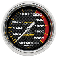 Thumbnail for Autometer Carbon Fiber 66.7mm Mechanical 0-2000 PSI Nitrous Press Gauge
