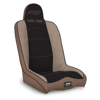 Thumbnail for PRP Daily Driver High Back Suspension Seat (Two Neck Slots) - Tan / Black