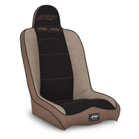 Thumbnail for PRP Daily Driver High Back Suspension Seat (Two Neck Slots) - Tan / Black
