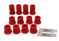 Thumbnail for Energy Suspension 84-85 Toyota 4Runner 2 & 4WD Red Front Leaf Spring Bushing Set