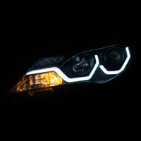 Thumbnail for ANZO 2013-2015 Toyota Rav4 Projector Headlights w/ Plank Style Design Black