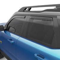 Thumbnail for EGR 21-22 Ford Bronco Sport 4 Door In-Channel Window Visors - Dark Smoked (573561)