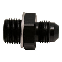 Thumbnail for DeatschWerks 6AN Male Flare to M16 X 1.5 Male Metric Adapter (Incl Washer) - Anodized Matte Black