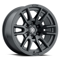 Thumbnail for ICON Vector 6 17x8.5 6x5.5 0mm Offset 4.75in BS 106.1mm Bore Satin Black Wheel