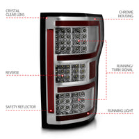 Thumbnail for ANZO 18-19 Ford F-150 LED Taillights Chrome