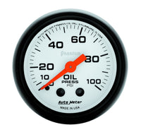 Thumbnail for Autometer Phantom 52mm 0-100 PSI Mechanical Oil Pressure Gauge