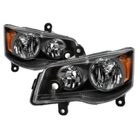 Thumbnail for xTune 11-17 Dodge Grand Caravan OEM Style Headlights - Black (HD-JH-CHRTC08-AM-BK)