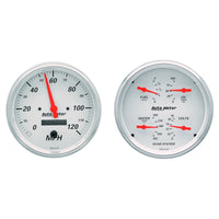 Thumbnail for AutoMeter Gauge Kit 2 Pc. Quad & Speedometer 5in. Arctic White