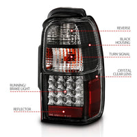 Thumbnail for ANZO 2001-2002 Toyota 4 Runner LED Taillights Black