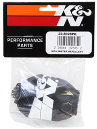 Thumbnail for K&N Universal Precharger Round Tapered Air Filter Wrap Black 3in Base ID x 2in Top ID x 3in H
