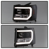 Thumbnail for Spyder GMC Sierra 1500/2500/3500 07-13 V2 Projector Headlights- Black PRO-YD-GS07V2-LBDRL-BK