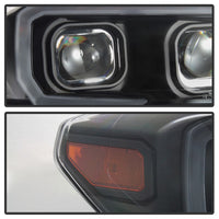 Thumbnail for xTune Toyota Tacoma 16-18 DRL Light Bar Projector Headlights - Black PRO-JH-TTA16-LBDRL-BK