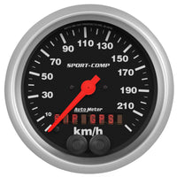 Thumbnail for Autometer Sport-Comp 3-3/8in. 0-225KM/H (GPS) Speedometer Gauge
