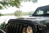 Thumbnail for Bushwacker 18-19 Jeep Wrangler Rubicon/Sport//Unlimited/Sport S Hood Stone Guard- Black