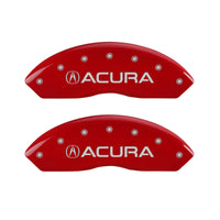 Thumbnail for MGP 4 Caliper Covers Engraved Front Acura Engraved Rear TLX Red finish silver ch