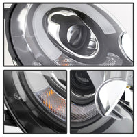 Thumbnail for Spyder Mini Cooper 2007-2012 Projector Headlights Halogen Model Only - DRL Black PRO-YD-MC07-DRL-BK