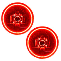 Thumbnail for Oracle Lighting 97-06 Jeep Wrangler TJ Pre-Assembled LED Halo Headlights -Red SEE WARRANTY