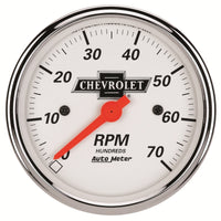 Thumbnail for Autometer Arctic White GM 3-1/8in 7000RPM 4, 6, 8 Cyl Electrical Tachometer Gauge