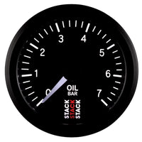Thumbnail for Autometer Stack 52mm 0-7 Bar M10 Male Pro Stepper Motor Oil Pressure Gauge - Black