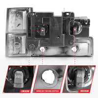 Thumbnail for ANZO 88-98 Chevrolet C1500 Crystal Headlights Chrome w/ Signal and Side Marker Lights