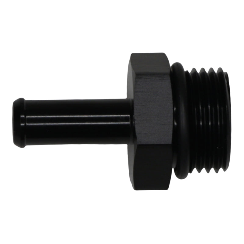 DeatschWerks 10AN ORB Male to 3/8in Male Barb Fitting - Anodized Matte Black