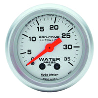 Thumbnail for Autometer Ultra-Lite 52mm 35 PSI Mechanical Water Pressure Gauge
