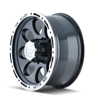 Thumbnail for ION Type 174 16x8 / 5x114.3 BP / -5mm Offset / 83.82mm Hub Black/Machined Wheel