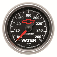 Thumbnail for AutoMeter Gauge Water Temp 2-1/16in. 100-260 Deg. F Digital Stepper Motor Chevy Red Bowtie Black
