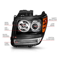 Thumbnail for ANZO 2007-2012 Dodge Nitro Projector Headlights w/ Halo Black (CCFL) G2