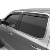 Thumbnail for EGR 2019 Dodge Ram 1500 Crew Cab Tape-On Window Visors Set of 4 - Dark Smoke