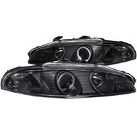 Thumbnail for ANZO 1997-1999 Mitsubishi Eclipse Projector Headlights w/ Halo Black G2