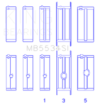 Thumbnail for King Chrysler/Jeep 318ci (Size 040) Main Bearing Set