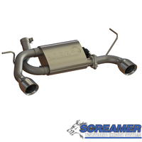 Thumbnail for QTP 07-18 Jeep Wrangler 3.6L/3.8L 304SS Screamer Axle Back Exhaust w/4in Tips