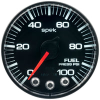 Thumbnail for Autometer Spek-Pro Gauge Fuel Press 2 1/16in 100psi Stepper Motor W/Peak & Warn Blk/Blk