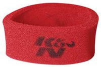 Thumbnail for K&N Universal Airforce PreCleaner Air Filter Foam Wrap - Round Straight - Red