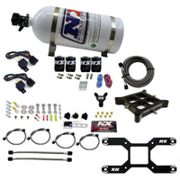 Thumbnail for Nitrous Express 4150 Dual Stage Billet Crossbar Nitrous Kit (50-300 & 100-500HP) w/10lb Bottle