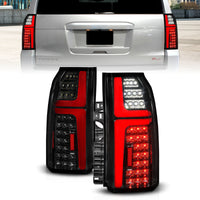 Thumbnail for ANZO 15-20 Chevrolet Tahoe Sequential LED Tube Taillights Black