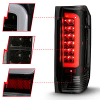 Thumbnail for ANZO 1987-1996 Ford F-150 LED Taillights Black Housing Smoke Lens (Pair)