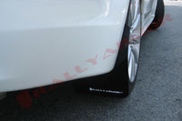 Thumbnail for Rally Armor 07-17 Mitsubishi Lancer Black UR Mud Flap w/ White Logo