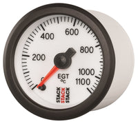Thumbnail for Autometer Stack 52mm 0-1100 Deg C Pro Stepper Motor Exhaust Gas Temp Gauge - White