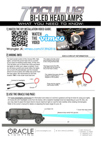 Thumbnail for Oracle Oculus 7in Bi-LED Projector Headlights for Jeep Wrangler JK - 6000K SEE WARRANTY