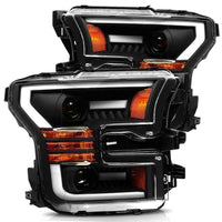 Thumbnail for AlphaRex 15-17 Ford F-150 LUXX LED Projector Headlights Plank Style Black w/Activ Light/DRL