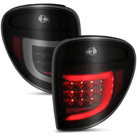Thumbnail for ANZO 2004-2007 Dodge Grand Caravan LED Tail Lights w/ Light Bar Black Housing Smoke Lens