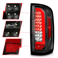 Thumbnail for ANZO 15-21 Chevrolet Colorado Full LED Tail Lights w/ Red Lightbar Black Housing Clear Lens