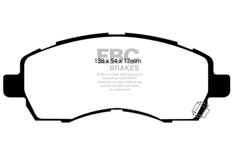 EBC 97-98 Subaru Impreza 1.8 Redstuff Front Brake Pads
