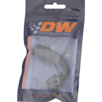 Thumbnail for DeatschWerks 6 AN Female Flare Swivel 120-Degree Hose End CPE - Anodized Matte Black